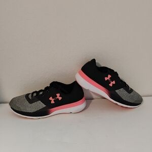 Under Armour Girls Sneakers 7Y Black/Pink Shoes